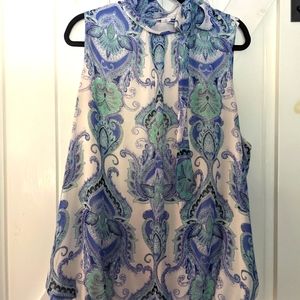Paisley halter blouse Liz Claiborne